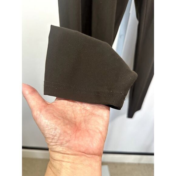 SYMPLI Women's Fitted Cropped High Waist Lightweight Stretch Pants Brown Size 14 - Picture 4 of 5